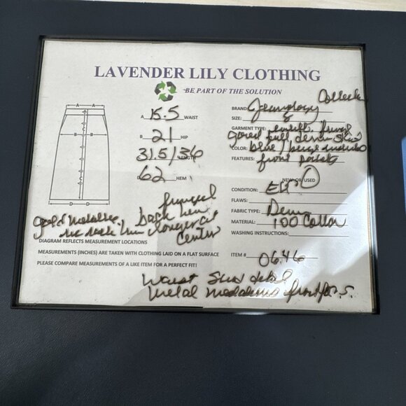 Jeanology Women's 8 Midi Embellished Denim Gored Full Skirt Blue EUC - Picture 11 of 11